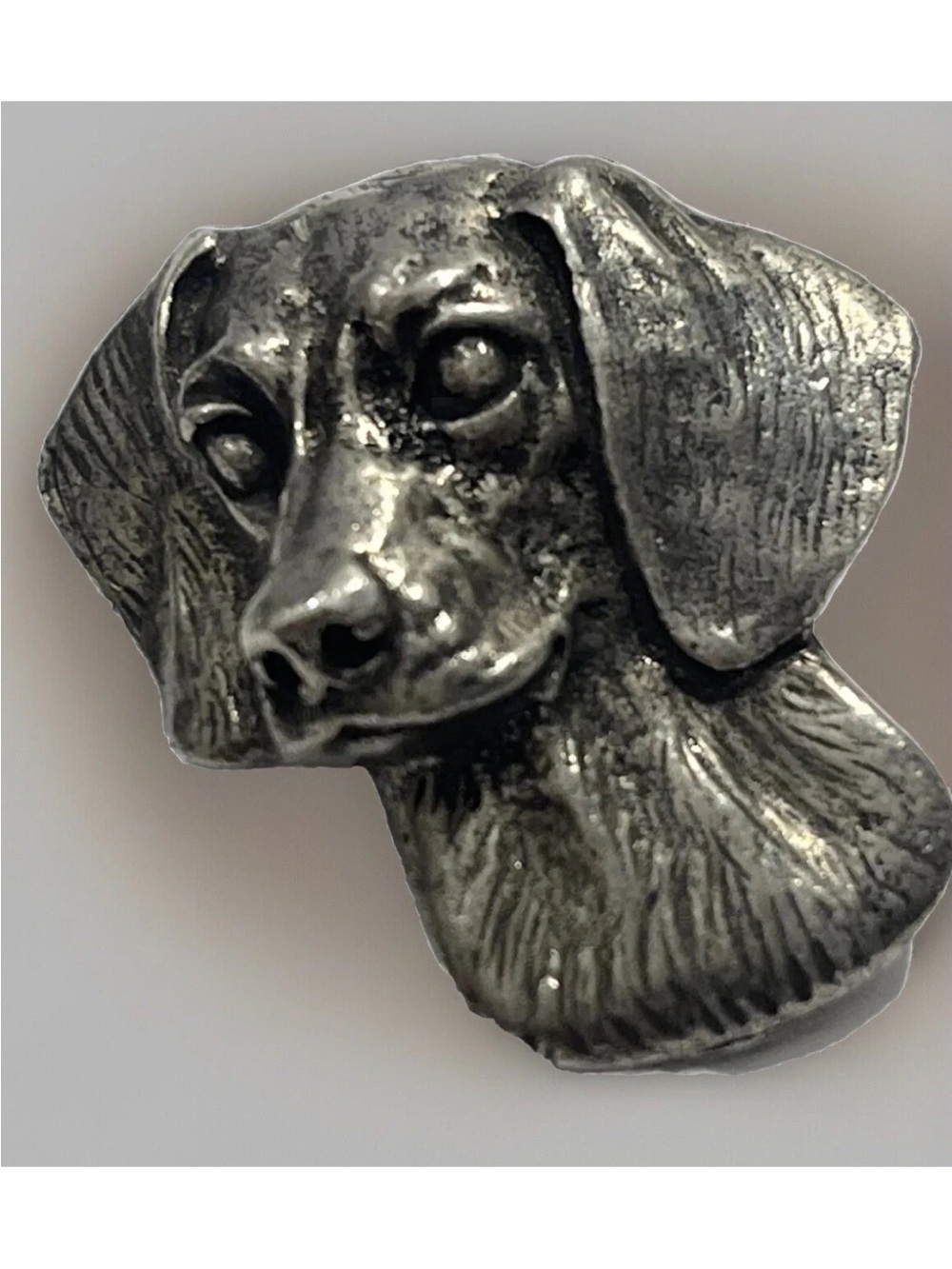 Vintage Pewter DachShund Brooch